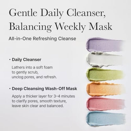 Arencia Rice Mochi Facial Cleanser Gift Set - 6 Varieties, Travel Size 0.52 oz Each - Korean Skincare Holiday Gift Set for Women and Men Avelisse