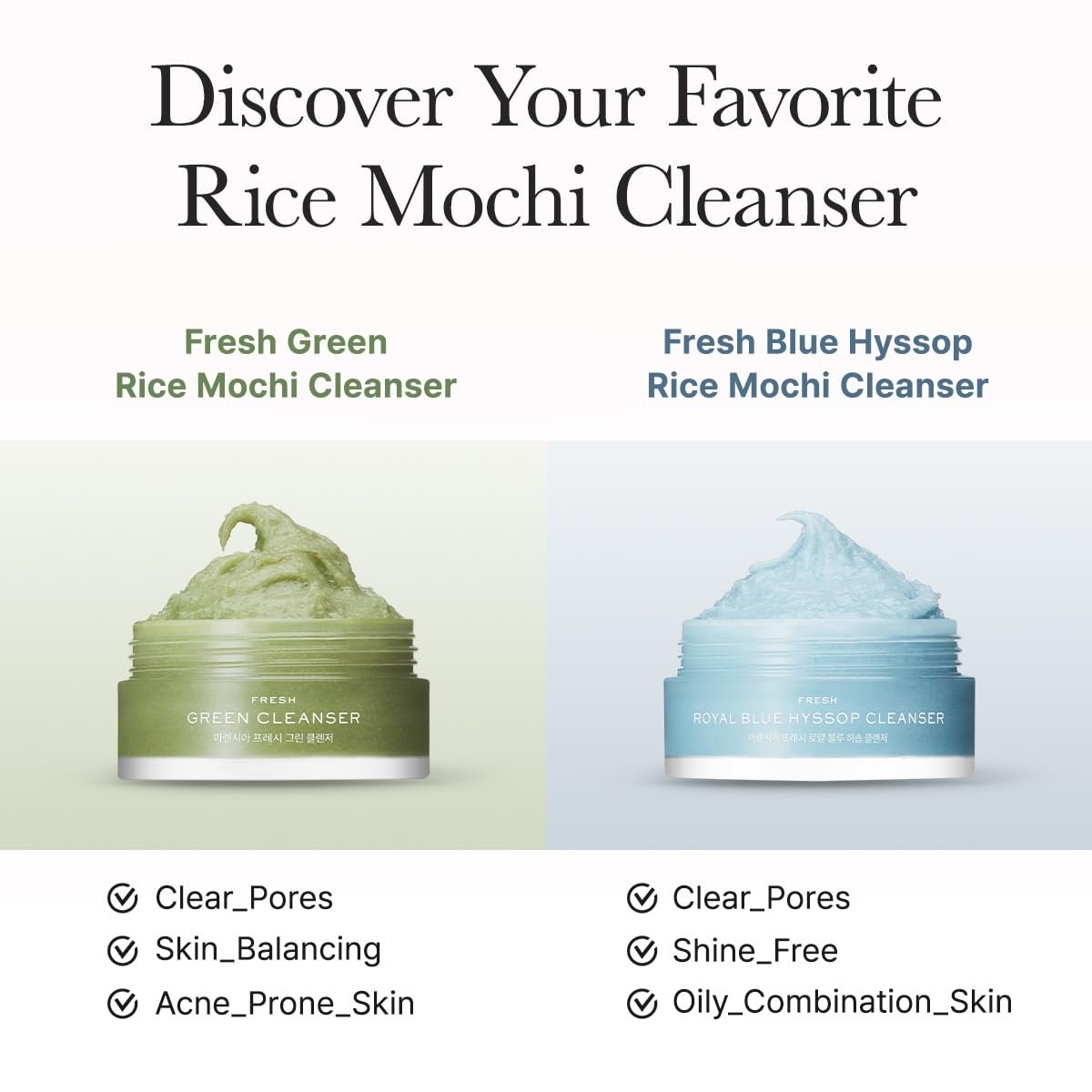 Arencia Rice Mochi Facial Cleanser Gift Set - 6 Varieties, Travel Size 0.52 oz Each - Korean Skincare Holiday Gift Set for Women and Men Avelisse