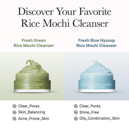 Arencia Rice Mochi Facial Cleanser Gift Set - 6 Varieties, Travel Size 0.52 oz Each - Korean Skincare Holiday Gift Set for Women and Men Avelisse
