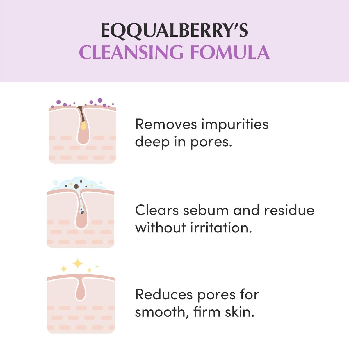EQQUALBERRY Purple Rice Pore Purifying Pack Cleanser - Dual-Use Clay Mask & Foam Cleanser | Deep Cleansing for Pore Care & Skin Prep | AHA+BHA+PHA | Korean Skincare for Glass Skin, 4.58 OZ. (130g) - görsel 5