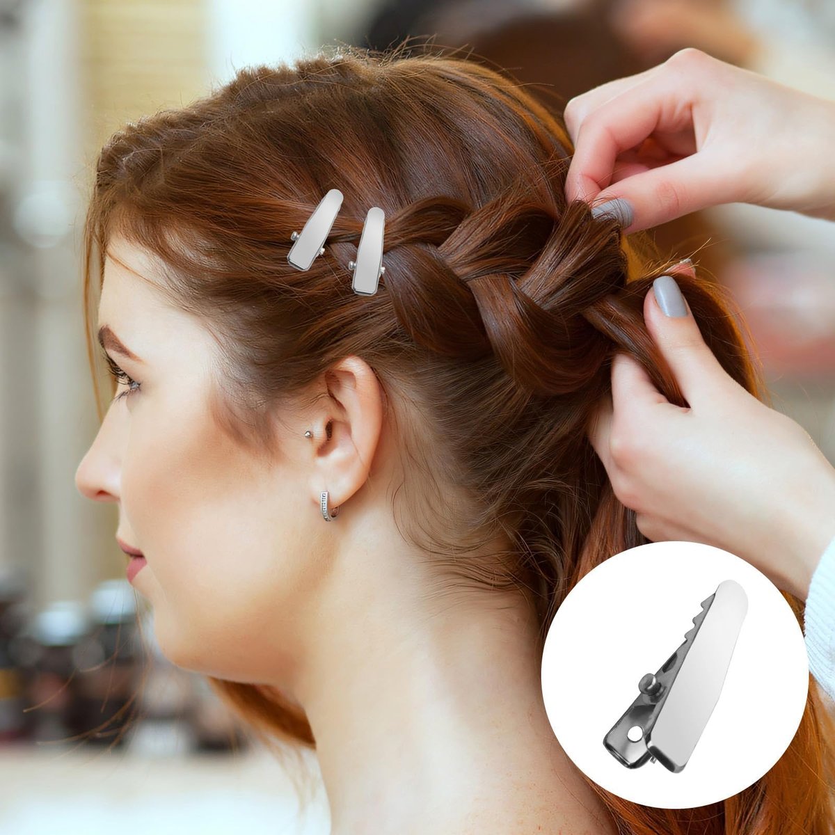 80-Pack Silver Metal Alligator Hair Clips for Crafts and Hair Accessories – DIY Supplies - görsel 9