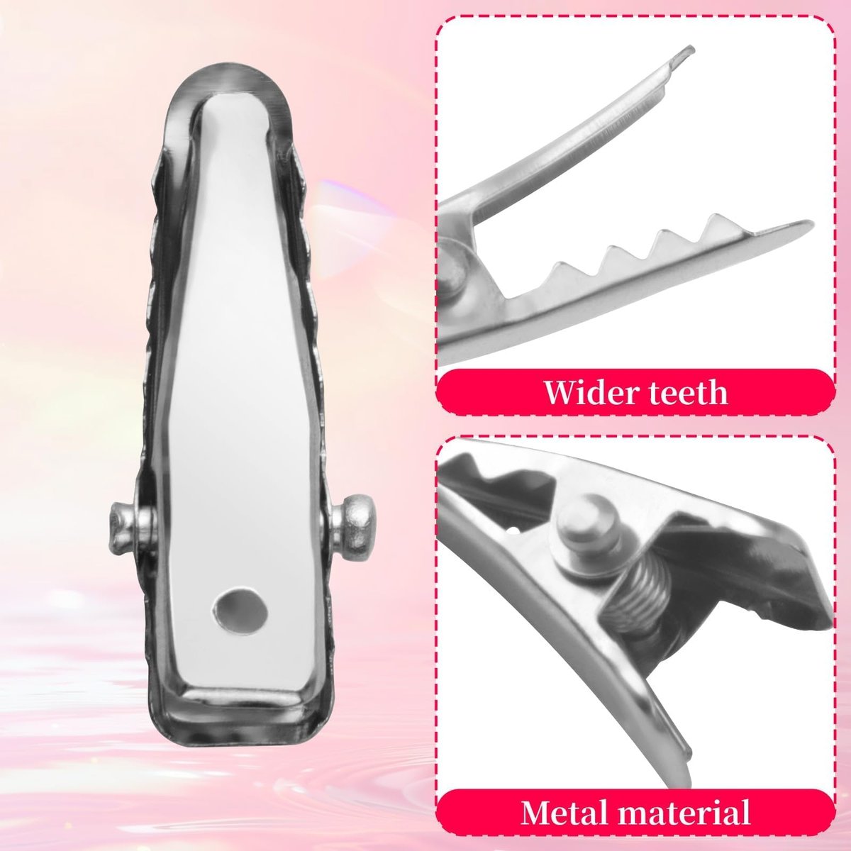 80-Pack Silver Metal Alligator Hair Clips for Crafts and Hair Accessories – DIY Supplies - görsel 5