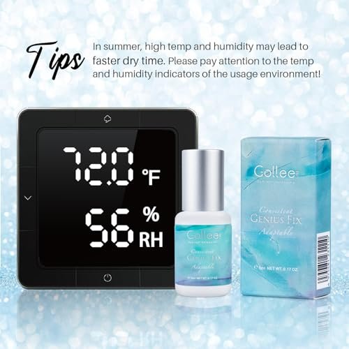 GOLLEEPRO Eyelash Extension Glue - Fast Drying 1-2 Seconds, Long Retention Up to 8 Weeks, 5ml Black Lash Adhesive for Professional Salon Use Avelisse