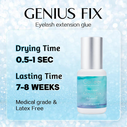 GOLLEEPRO Eyelash Extension Glue - Fast Drying 1-2 Seconds, Long Retention Up to 8 Weeks, 5ml Black Lash Adhesive for Professional Salon Use Avelisse