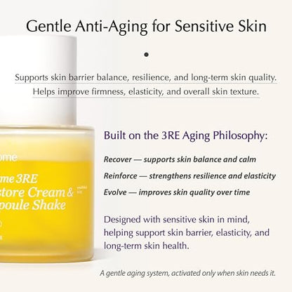 Gentle Anti-Aging Ampoule for Sensitive Skin - All-in-One with Bakuchiol & Exosome, 2.7 Fl Oz
