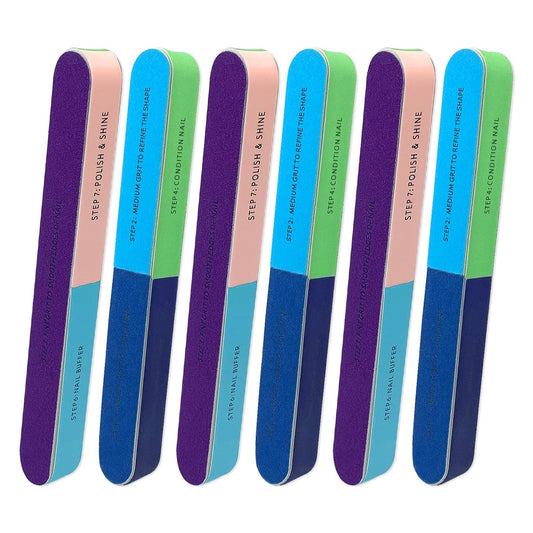 LNAUJS 6-Pack All-in-One Nail Buffer – Smooth and Shiny Nails at Home