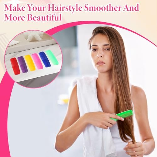 NICEMOVIC 60 Packs Hair Comb Bulk Set - Pocket Travel Hair Combs for Women and Men, Colorful Coarse and Fine Tooth Comb, Individually Wrapped Bulk Comb for Homeless Shelter Nursing Home Charity - görsel 11