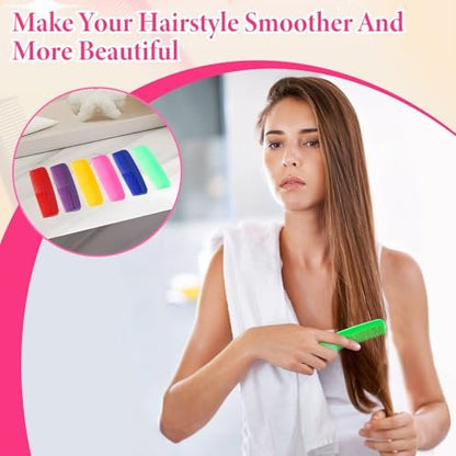 NICEMOVIC 60 Packs Hair Comb Bulk Set - Pocket Travel Hair Combs for Women and Men, Colorful Coarse and Fine Tooth Comb, Individually Wrapped Bulk Comb for Homeless Shelter Nursing Home Charity