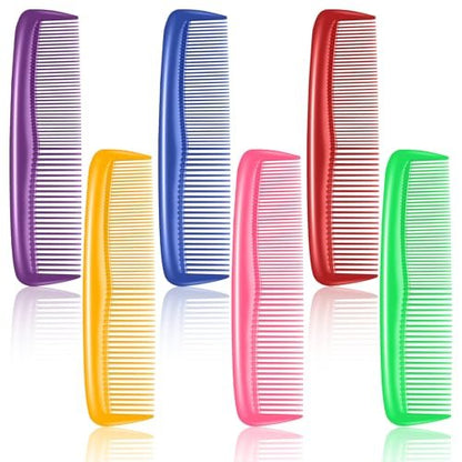 NICEMOVIC 60 Packs Hair Comb Bulk Set - Pocket Travel Hair Combs for Women and Men, Colorful Coarse and Fine Tooth Comb, Individually Wrapped Bulk Comb for Homeless Shelter Nursing Home Charity