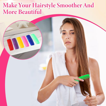 NICEMOVIC 60 Packs Hair Comb Bulk Set - Pocket Travel Hair Combs for Women and Men, Colorful Coarse and Fine Tooth Comb, Individually Wrapped Bulk Comb for Homeless Shelter Nursing Home Charity