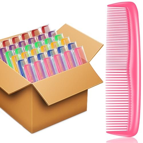 NICEMOVIC 120 Packs Hair Comb Bulk Set - Pocket Travel Hair Combs for Women and Men, Colorful Coarse and Fine Tooth Comb, Individually Wrapped Bulk Comb for Homeless Shelter Hotel Nursing Home Charity Avelisse