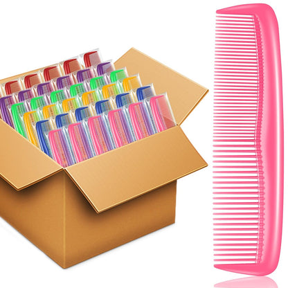 NICEMOVIC 120 Packs Hair Comb Bulk Set - Pocket Travel Hair Combs for Women and Men, Colorful Coarse and Fine Tooth Comb, Individually Wrapped Bulk Comb for Homeless Shelter Hotel Nursing Home Charity Avelisse