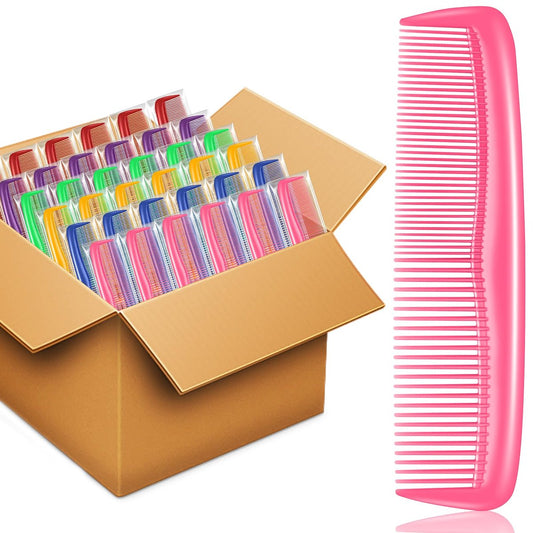 NICEMOVIC 120 Packs Hair Comb Bulk Set - Pocket Travel Hair Combs for Women and Men, Colorful Coarse and Fine Tooth Comb, Individually Wrapped Bulk Comb for Homeless Shelter Hotel Nursing Home Charity Avelisse