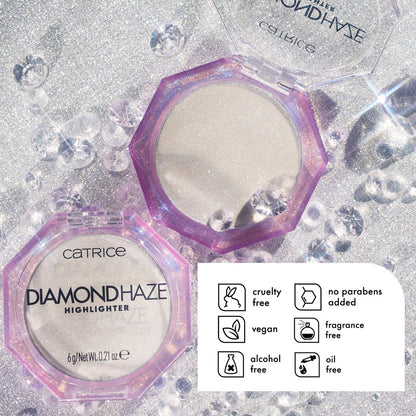 Catrice Diamond Haze Highlighter 010 Gimme Glitter – Stunning 3D Shimmer for Face & Body, Silky Buildable Glow, Vegan & Cruelty-Free
