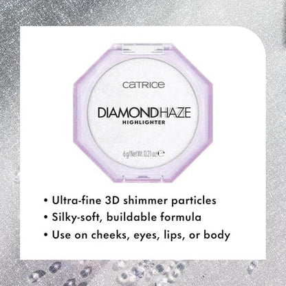 Catrice Diamond Haze Highlighter 010 Gimme Glitter – Stunning 3D Shimmer for Face & Body, Silky Buildable Glow, Vegan & Cruelty-Free