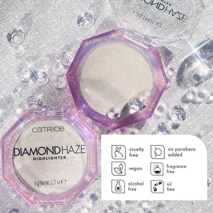 Catrice Diamond Haze Highlighter 010 Gimme Glitter – Stunning 3D Shimmer for Face & Body, Silky Buildable Glow, Vegan & Cruelty-Free
