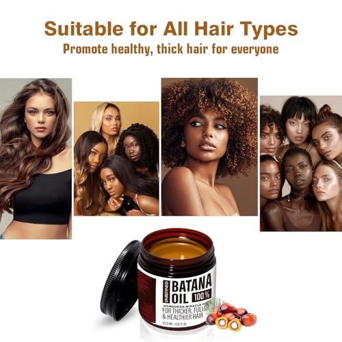 Organic Batana Oil for Hair Growth & Repair | 100% Pure, Unrefined Hair Treatment | Strengthens, Moisturizes, Reduces Hair Fall | 4.15 oz Avelisse