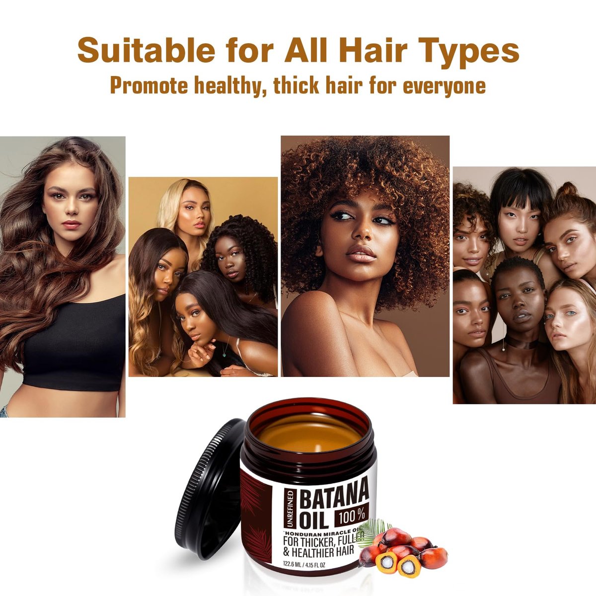 Organic Batana Oil for Hair Growth & Repair | 100% Pure, Unrefined Hair Treatment | Strengthens, Moisturizes, Reduces Hair Fall | 4.15 oz Avelisse