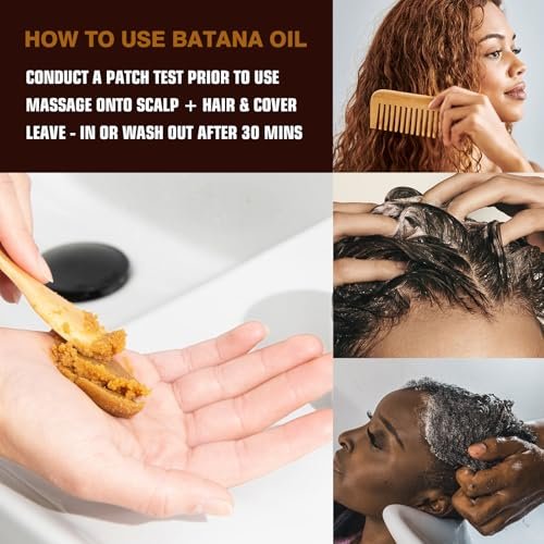 Organic Batana Oil for Hair Growth & Repair | 100% Pure, Unrefined Hair Treatment | Strengthens, Moisturizes, Reduces Hair Fall | 4.15 oz Avelisse