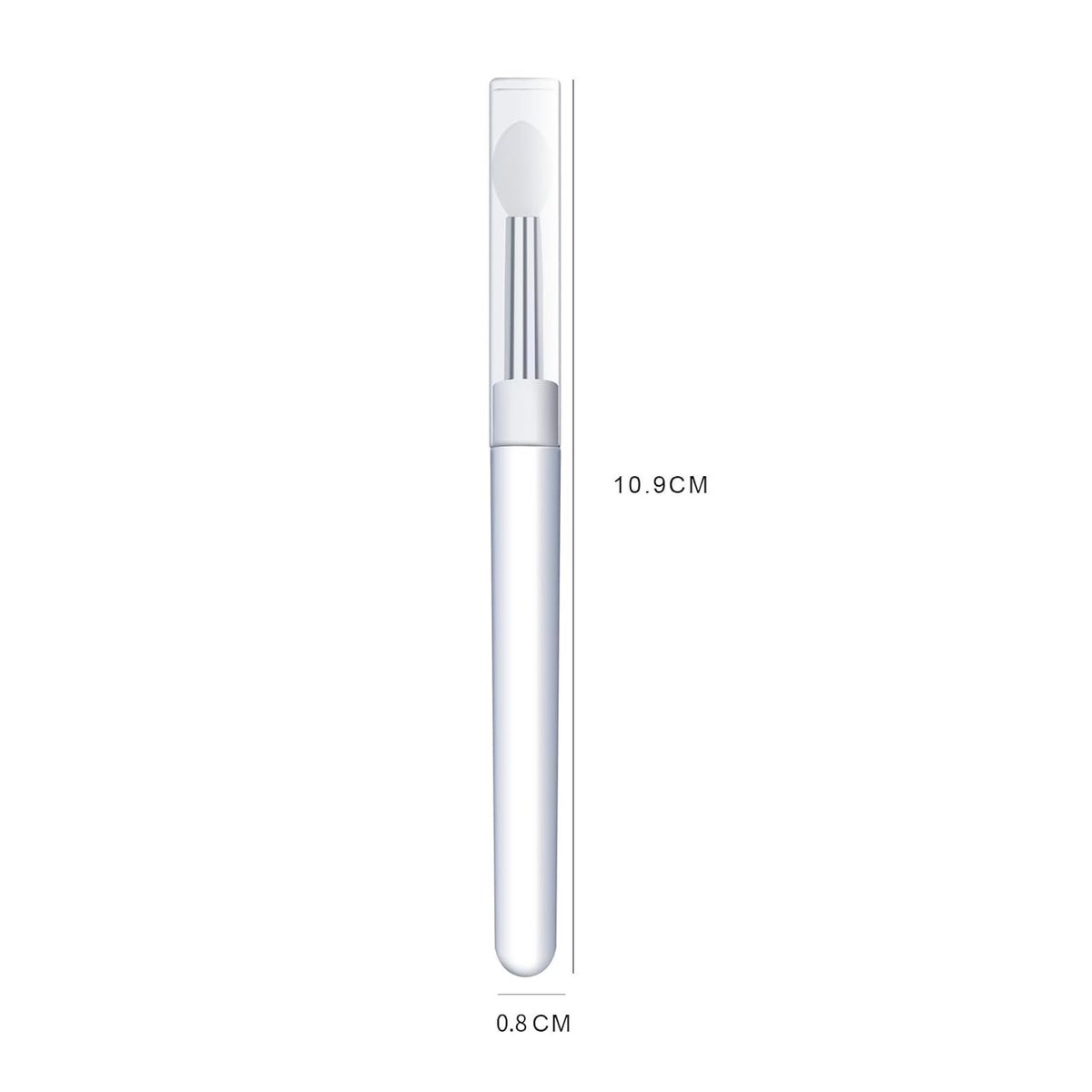 10-Pack White Silicone Nail Art Brushes – Reusable Chrome Glitter Powder Applicator Sticks for Nail Art, Eyeshadow & Lipstick - görsel 5