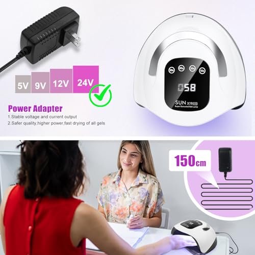 Wisdompark 320W UV LED Nail Lamp - Professional Nail Dryer with 72 Beads & Auto Sensor - görsel 9