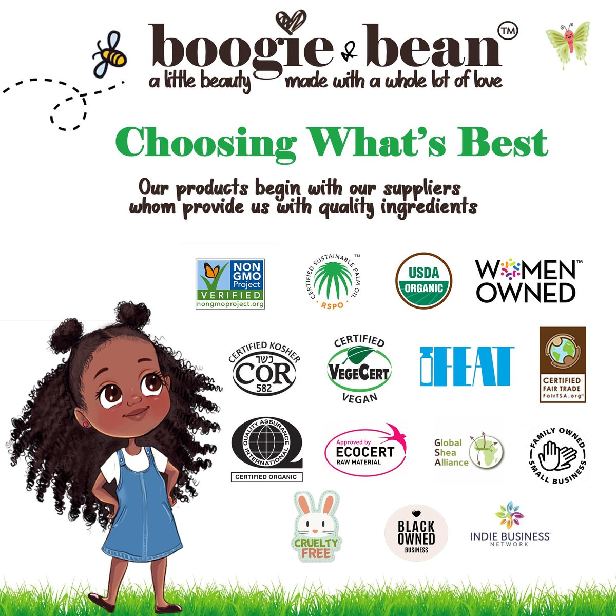 Boogie and Bean Good Hair Oil for Babies and Kids – Natural Baby Hair Products, Moisturizer for Black Babies, Infants, and Toddlers, Hair Butter for Braids and Twists Avelisse
