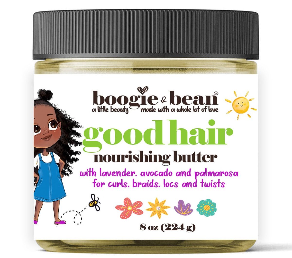 Boogie and Bean Good Hair Oil for Babies and Kids – Natural Baby Hair Products, Moisturizer for Black Babies, Infants, and Toddlers, Hair Butter for Braids and Twists Avelisse
