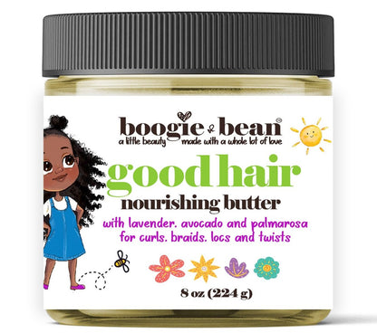 Boogie and Bean Good Hair Oil for Babies and Kids – Natural Baby Hair Products, Moisturizer for Black Babies, Infants, and Toddlers, Hair Butter for Braids and Twists Avelisse