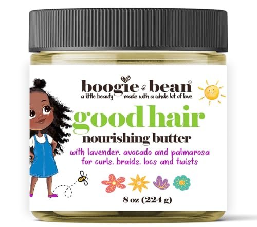 Boogie and Bean Good Hair Oil for Babies and Kids – Natural Baby Hair Products, Moisturizer for Black Babies, Infants, and Toddlers, Hair Butter for Braids and Twists Avelisse