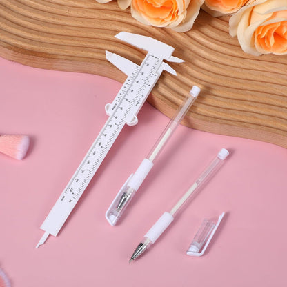 cobee 7 Pcs Brow Mapping Pen Set - Eyebrow Mapping Pencil with 4 Refills and Ruler for Permanent Makeup Artists