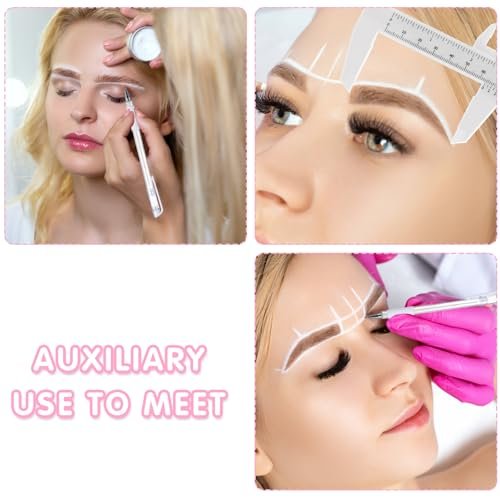 cobee 7 Pcs Brow Mapping Pen Set - Eyebrow Mapping Pencil with 4 Refills and Ruler for Permanent Makeup Artists - görsel 6