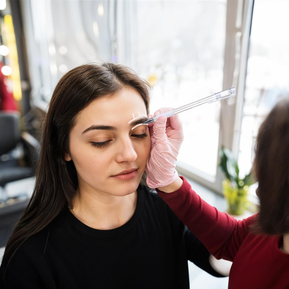 cobee 7 Pcs Brow Mapping Pen Set - Eyebrow Mapping Pencil with 4 Refills and Ruler for Permanent Makeup Artists - görsel 9