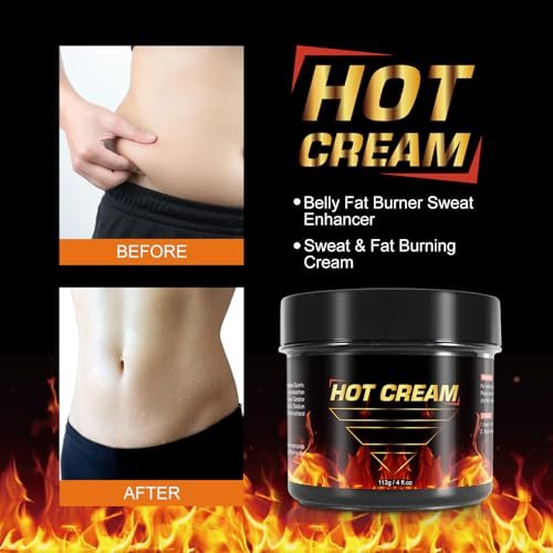 Hot Sweat Cream 2-Pack – Natural Weight Loss Cream for Belly, Thighs, Legs, Abdomen, Arms & Buttocks | Workout Enhancer for Women & Men Avelisse