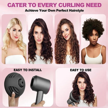 YTCHYYSK Wave+Curl Diffuser Nozzle for Dyson Supersonic Hair Dryer HD01 HD02 HD03 HD04 HD08 HD15 HD16 - Two Modes for Wavy, Curly, or Coily Hair Avelisse