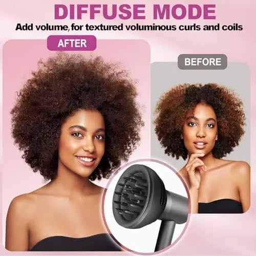 YTCHYYSK Wave+Curl Diffuser Nozzle for Dyson Supersonic Hair Dryer HD01 HD02 HD03 HD04 HD08 HD15 HD16 - Two Modes for Wavy, Curly, or Coily Hair Avelisse