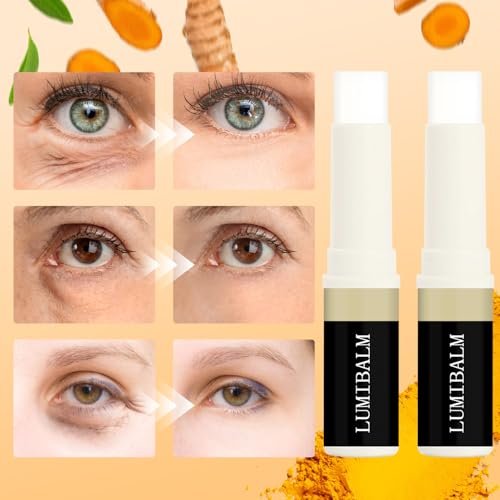 Lumibalm Turmeric Eye Stick for Under Eye Bags – Erases Puffiness in Minutes with Retinol & Turmeric (2-Pack) Avelisse