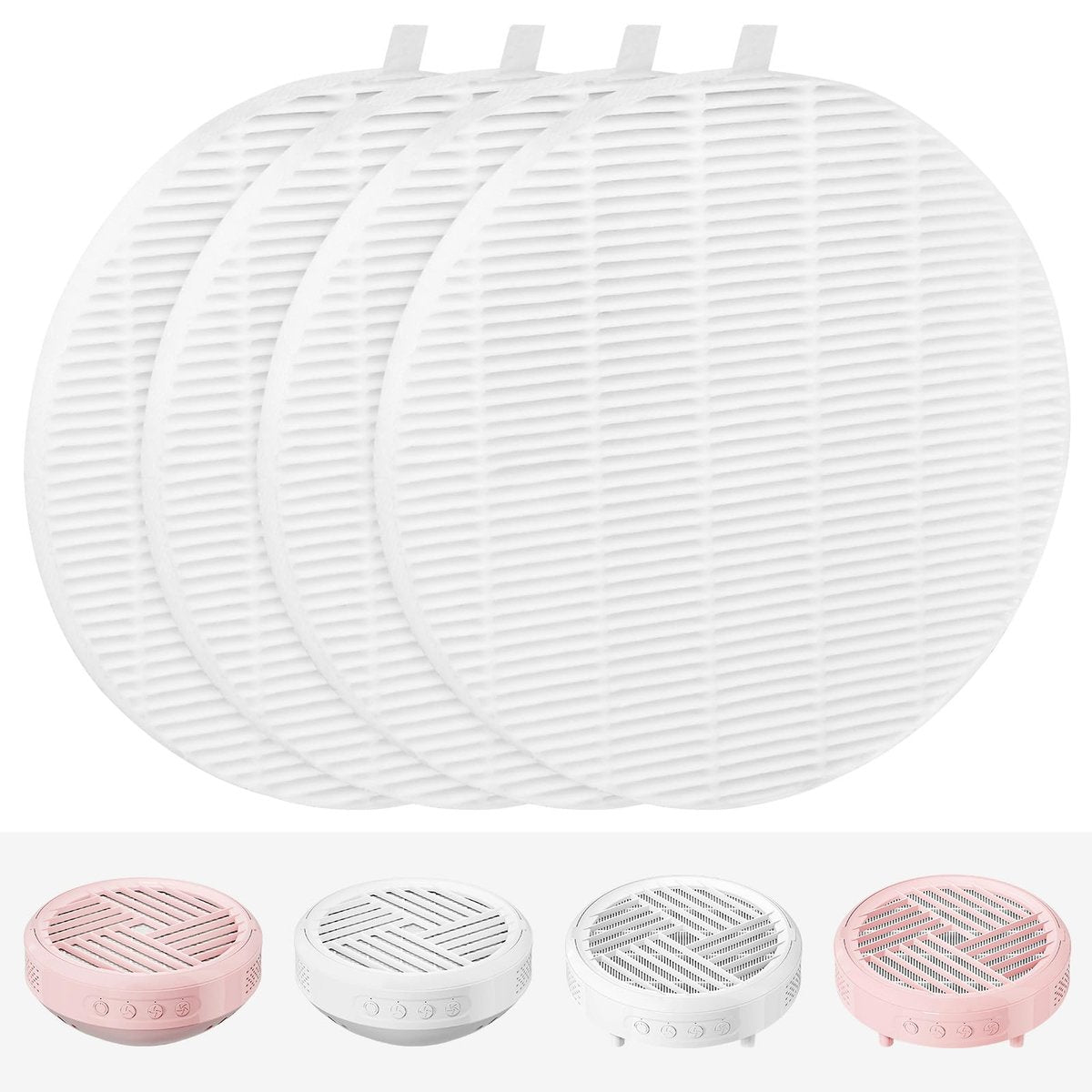 KTNAid 4 Pack Replacement Filters Compatible with MelodySusie HPro/SProR Nail Dust Collector – Reusable Refill Filters for Home & Salon Nail Dust Vacuum Avelisse