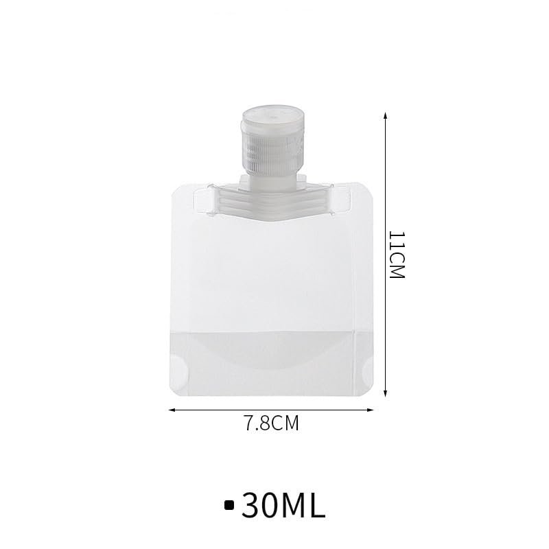 10-Pack Transparent Refillable Travel Squeeze Bottles (30ml) – TSA-Friendly Leakproof Empty Pouch for Toiletries, Lotion, Shampoo, Shower Gel - görsel 13