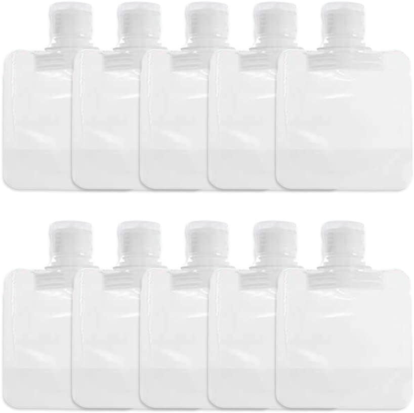 10-Pack Transparent Refillable Travel Squeeze Bottles (30ml) – TSA-Friendly Leakproof Empty Pouch for Toiletries, Lotion, Shampoo, Shower Gel - görsel 1