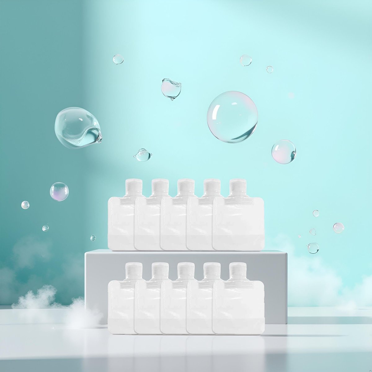 10-Pack Transparent Refillable Travel Squeeze Bottles (30ml) – TSA-Friendly Leakproof Empty Pouch for Toiletries, Lotion, Shampoo, Shower Gel - görsel 2