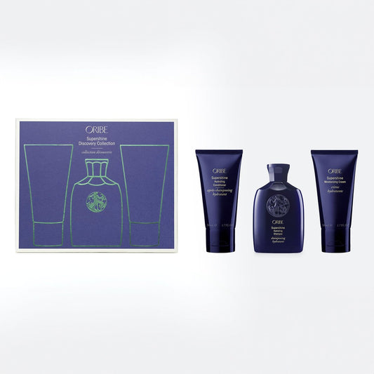 Oribe Supershine Discovery Hair Set - Travel Size Hydrating Shampoo, Conditioner & Moisturizing Cream for Softness, Shine & Frizz Control Avelisse