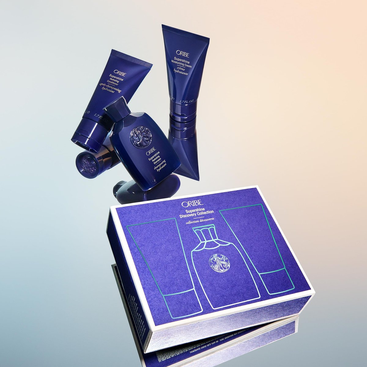 Oribe Supershine Discovery Hair Set - Travel Size Hydrating Shampoo, Conditioner & Moisturizing Cream for Softness, Shine & Frizz Control Avelisse