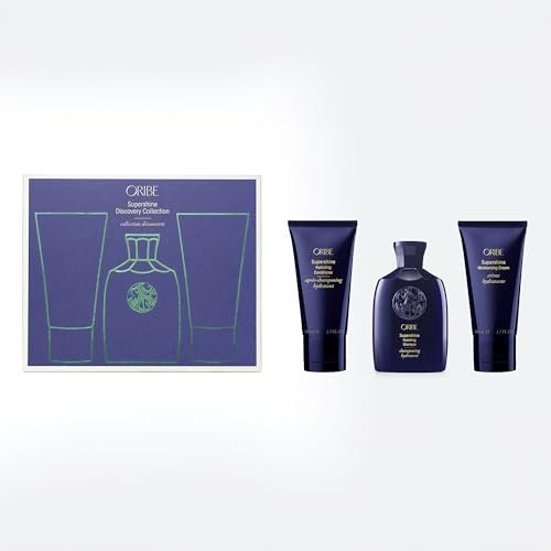 Oribe Supershine Discovery Hair Set - Travel Size Hydrating Shampoo, Conditioner & Moisturizing Cream for Softness, Shine & Frizz Control Avelisse