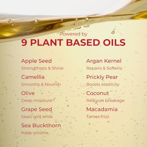 MOEV ANNURCATIN Hair Oil Essence - Korean Apple Hair Care Perfumed Serum, Heat Protect & Anti-Frizz, Nourishing Apple Seed Oil for Dry, Frizzy, Damaged Hair (2.7 fl.oz) Avelisse