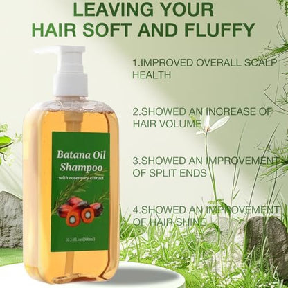 rooroopet Batana Shampoo with Rosemary Extract – Nourishing & Regenerating Hair Treatment for Men & Women, 10.14 Fl Oz Avelisse