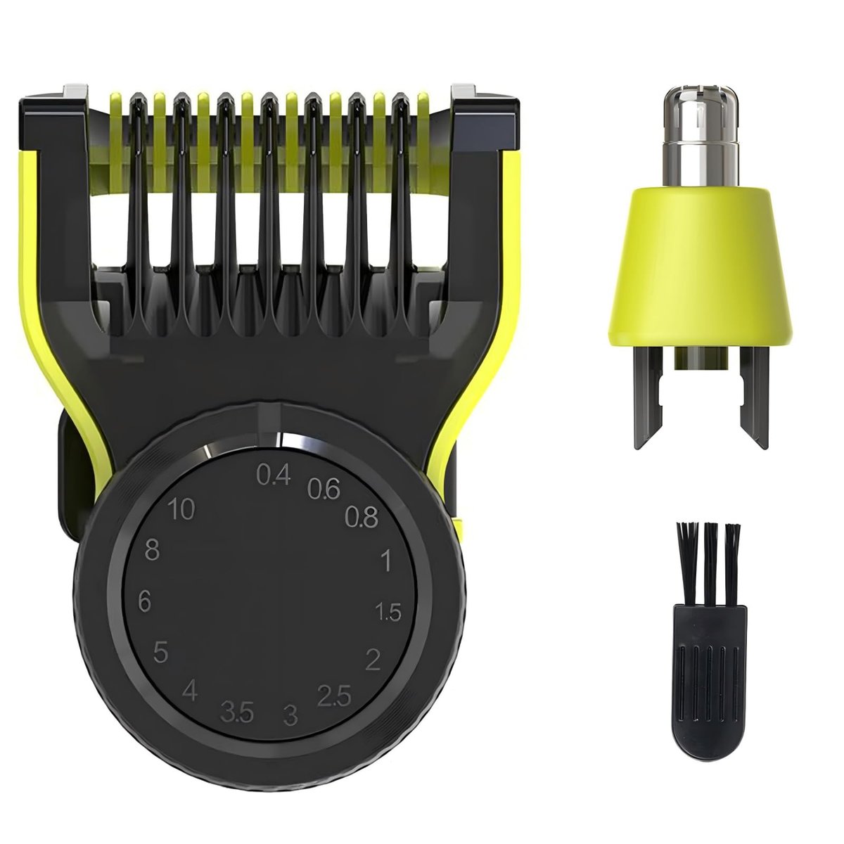 Senenatur Adjustable Guide Comb for One Blade QP2520 QP2530 QP2620 QP2630 & Nose Trimmer Replacement Head Blade, Accessories for One Blade - Black Plastic - görsel 1