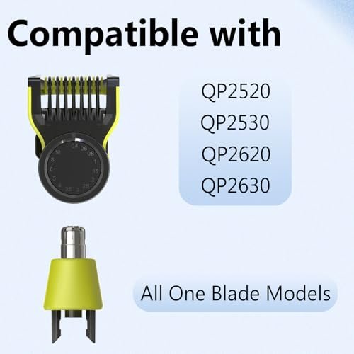 Senenatur Adjustable Guide Comb for One Blade QP2520 QP2530 QP2620 QP2630 & Nose Trimmer Replacement Head Blade, Accessories for One Blade - Black Plastic - görsel 4