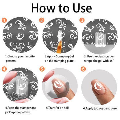 PH PandaHall 3pcs Swirl Pattern Nail Art Templates - French Nail Stamping Plate 52 Designs Plant Floral Nail Art Stencils Stainless Steel for Manicure Salon Spring