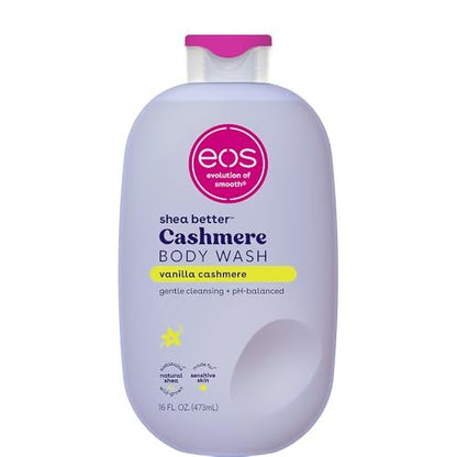 eos Vanilla Body Wash - Moisturizing Creamy Gel with Shea Butter & Vitamin E - pH Balanced for Sensitive Skin - Vegan, 16 fl oz