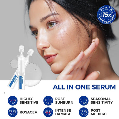 SKINERSE Intensive Repair Serum with 15% Hyaluronic Acid, Ceramides & Centella – 30 Vials Daily Travel Care for Sensitive Skin, Anti-Aging, Calming Barrier Repair & Redness Relief Avelisse